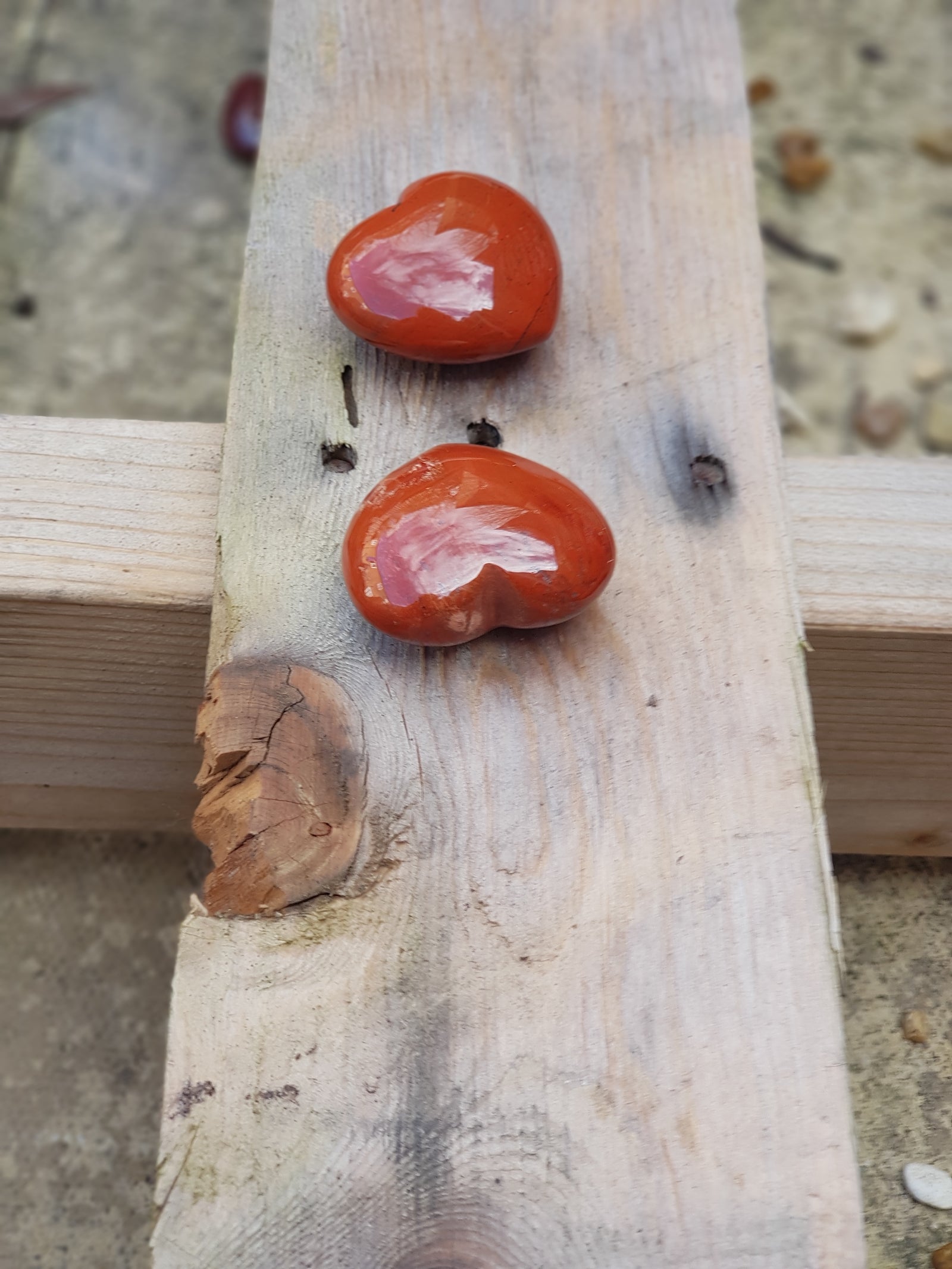 Red Jasper hearts - The Science of Magic 