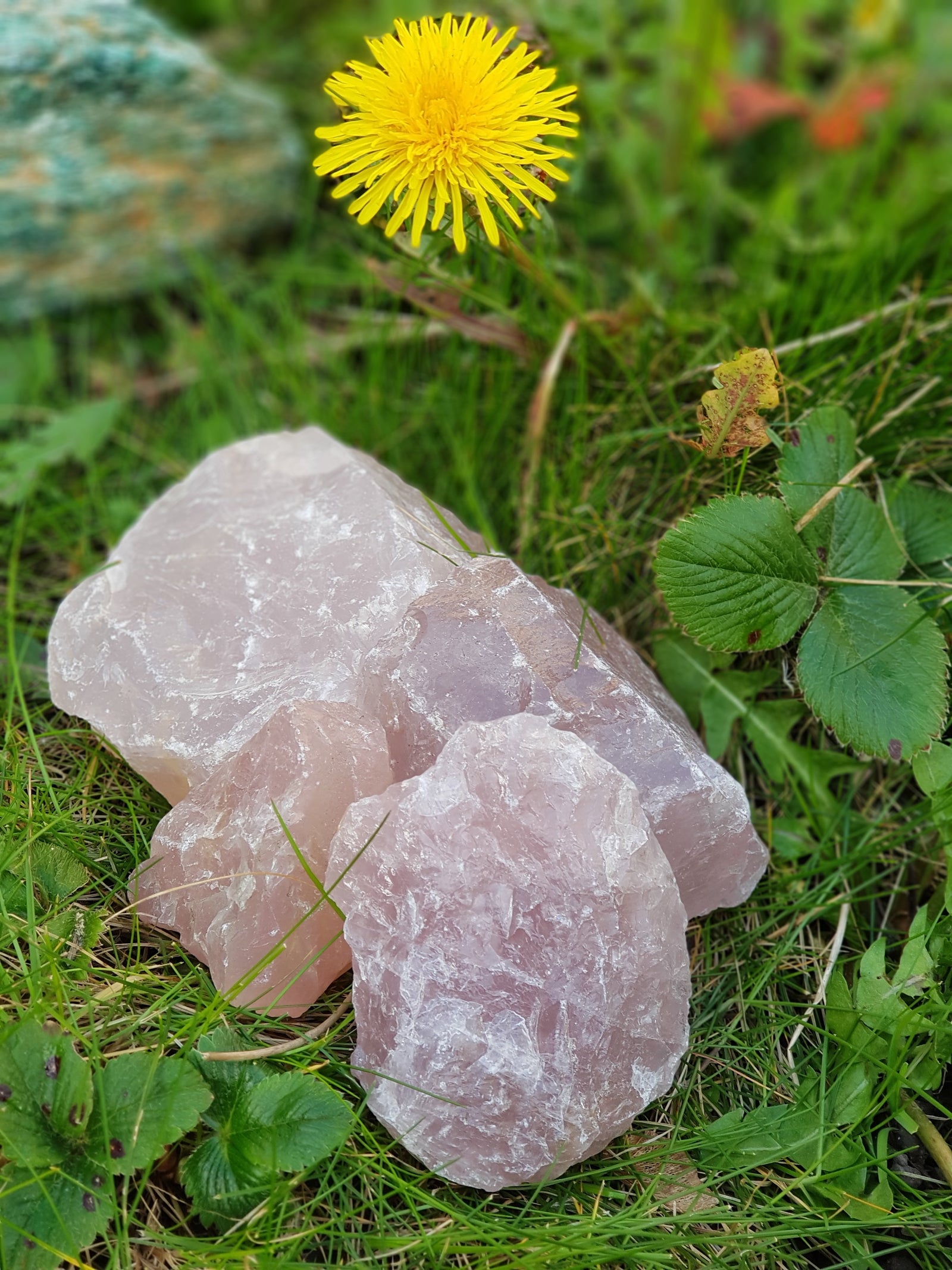 Raw chunks of Rose Quartz - The Science of Magic