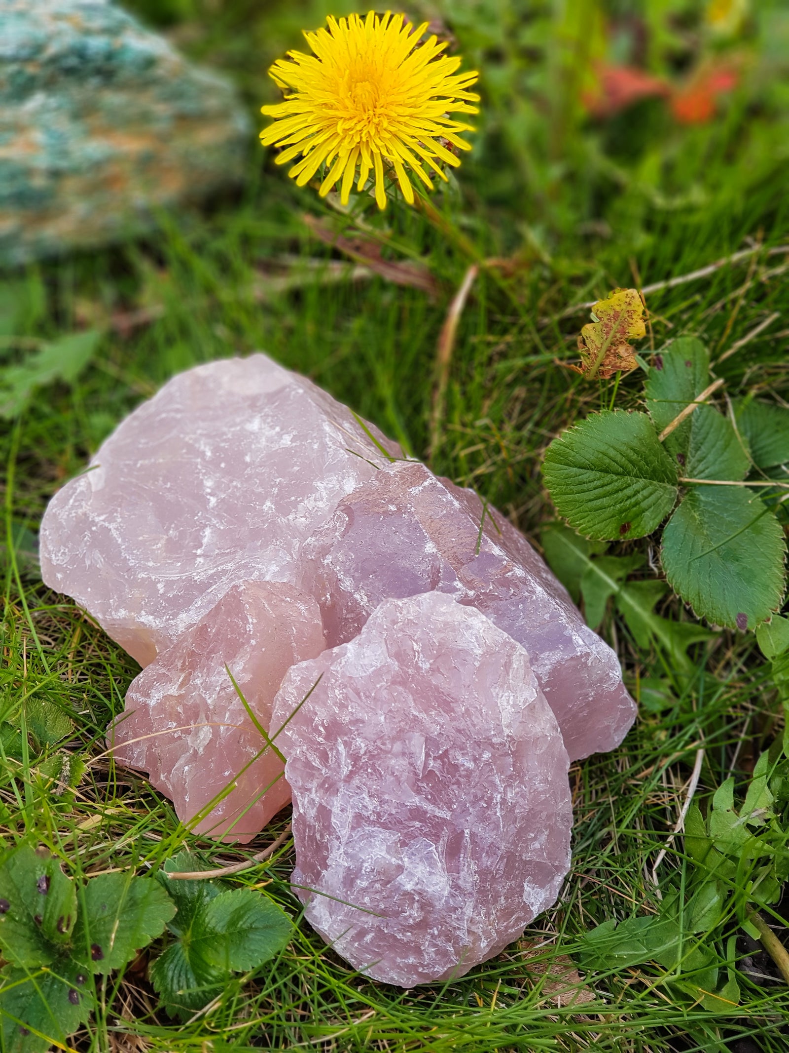 Raw chunks of Rose Quartz - The Science of Magic