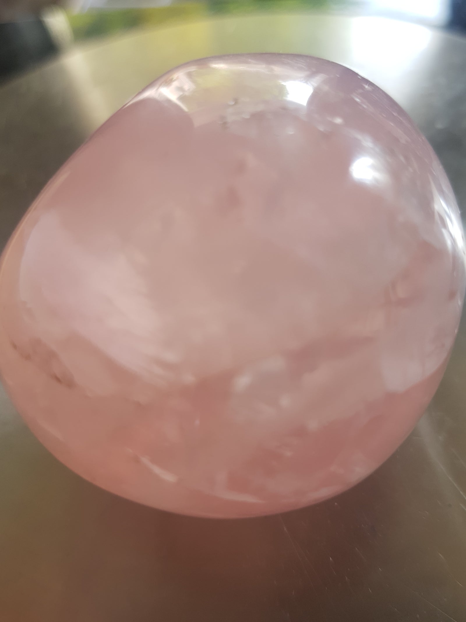 Rose quartz pebble
