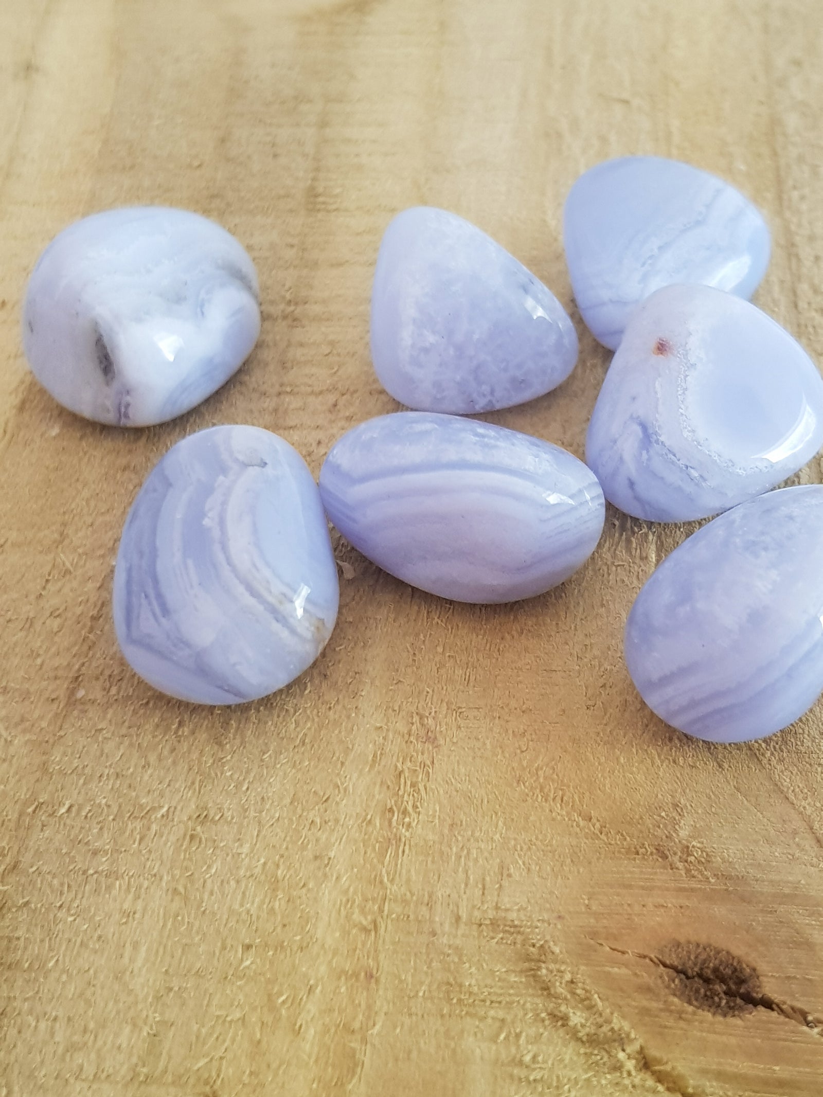 blue lace agate tumblestones