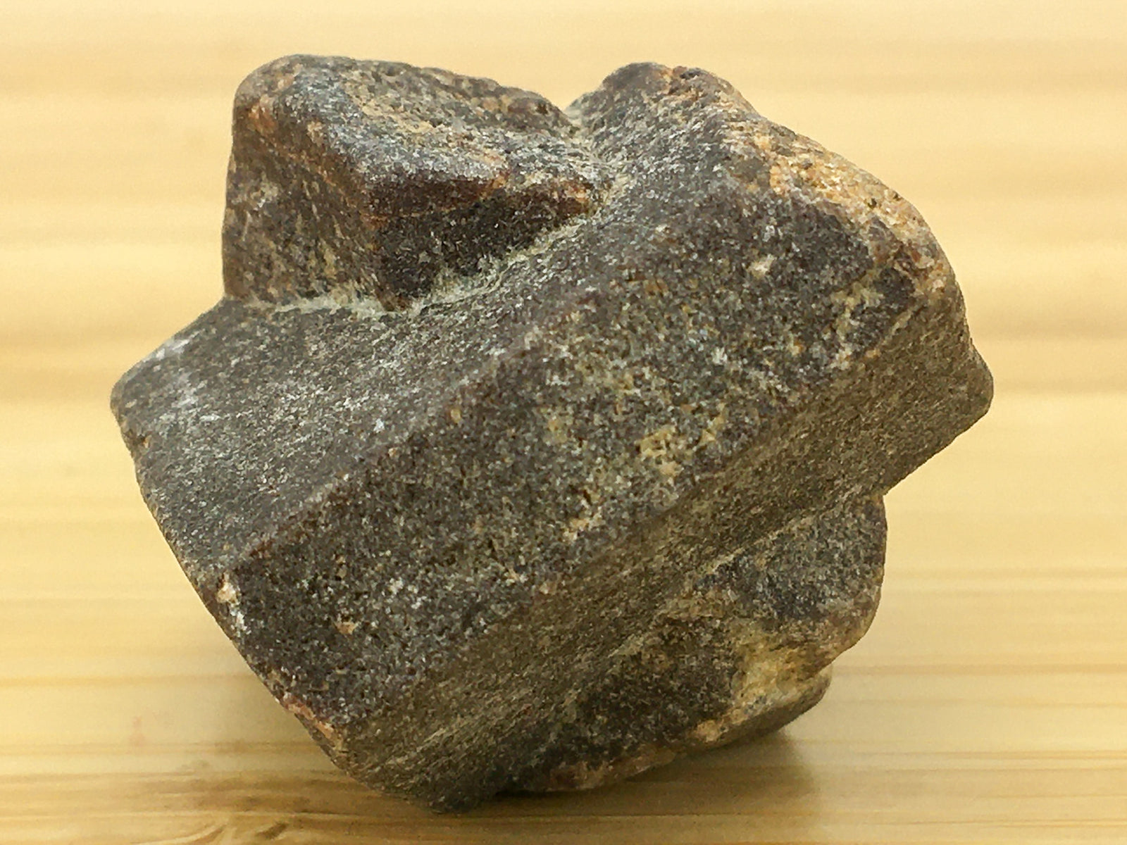 twinned staurolite from baud, Brittany, France