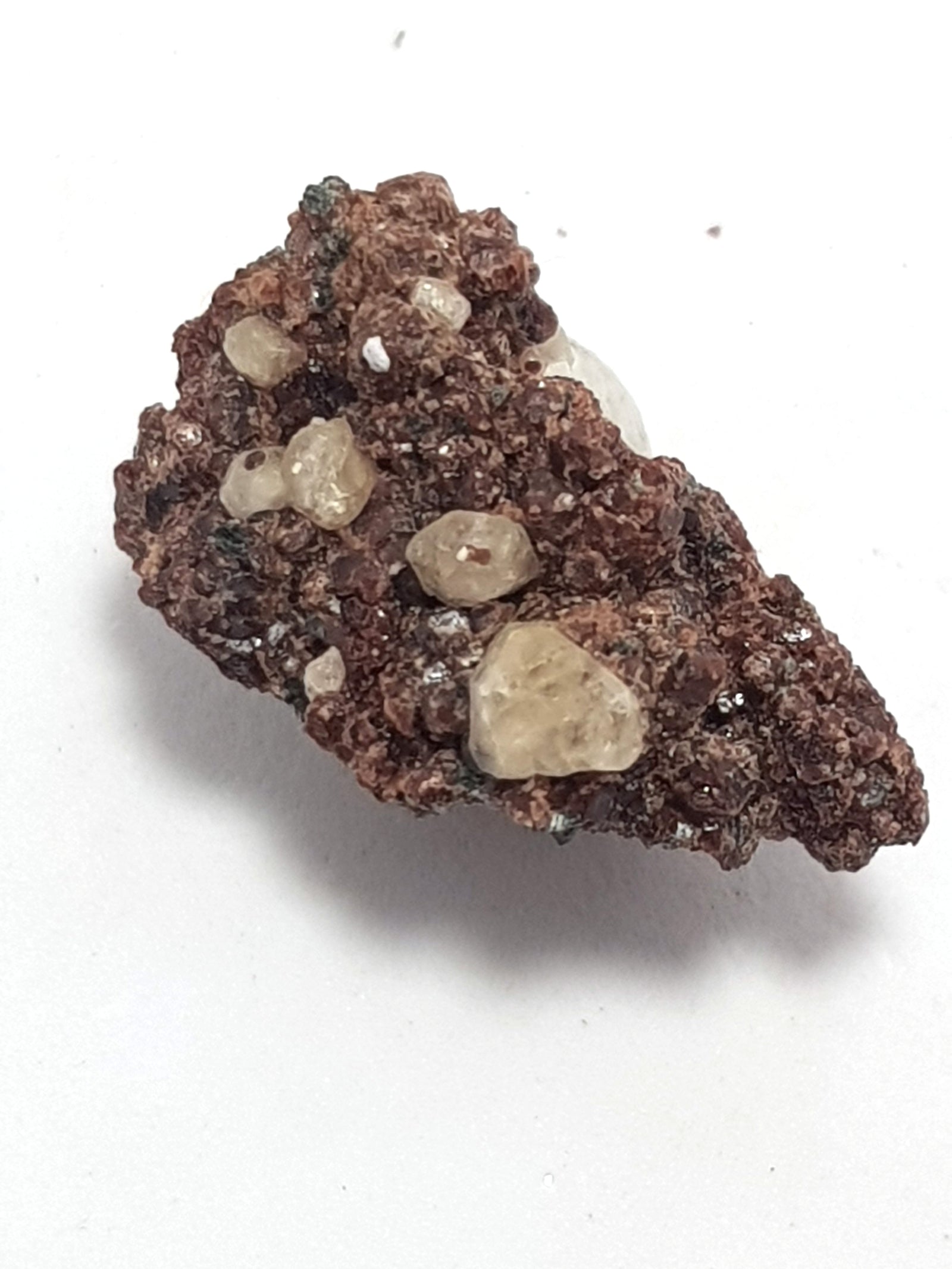 scheelite crystals on grossular
